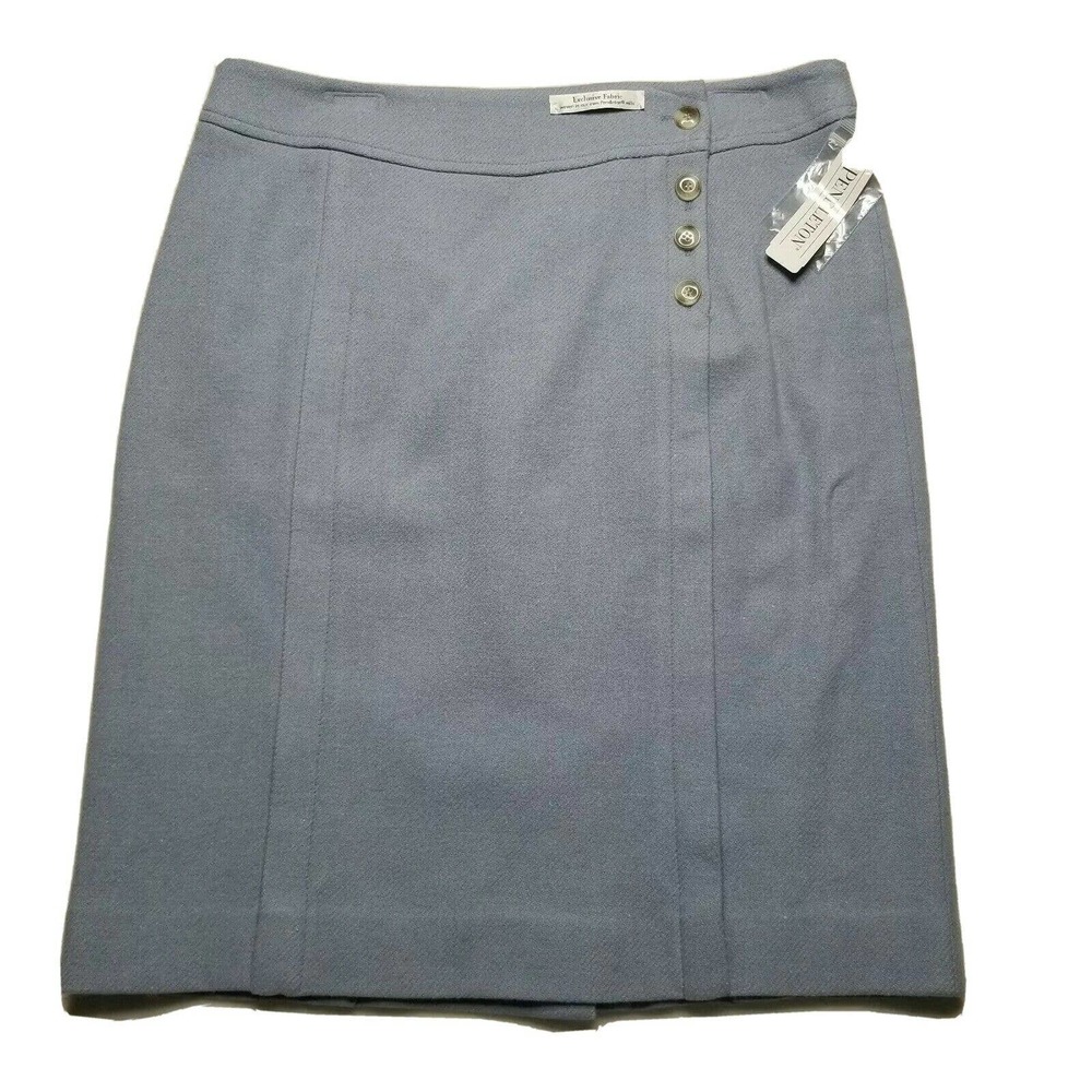 Pendleton Virgin Wool Button Pencil Skirt Sz 12